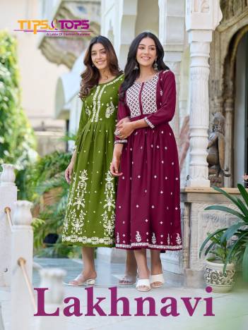 Lakhnavi By Tips & Tops Designer Embroidered Short Kurti Collection
